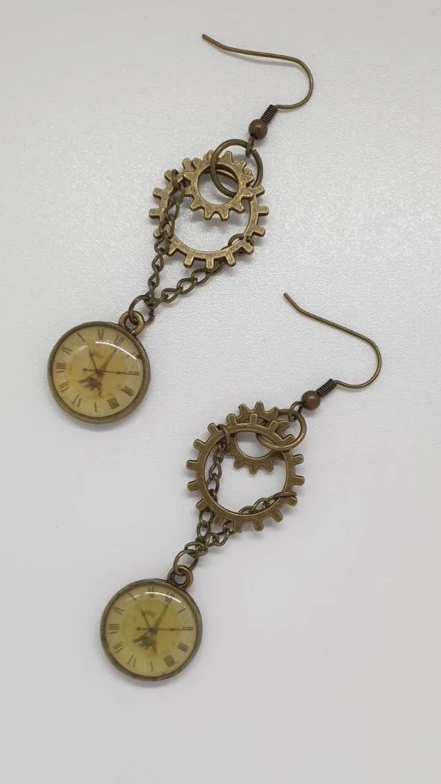 Steampunk 2025 stud earrings